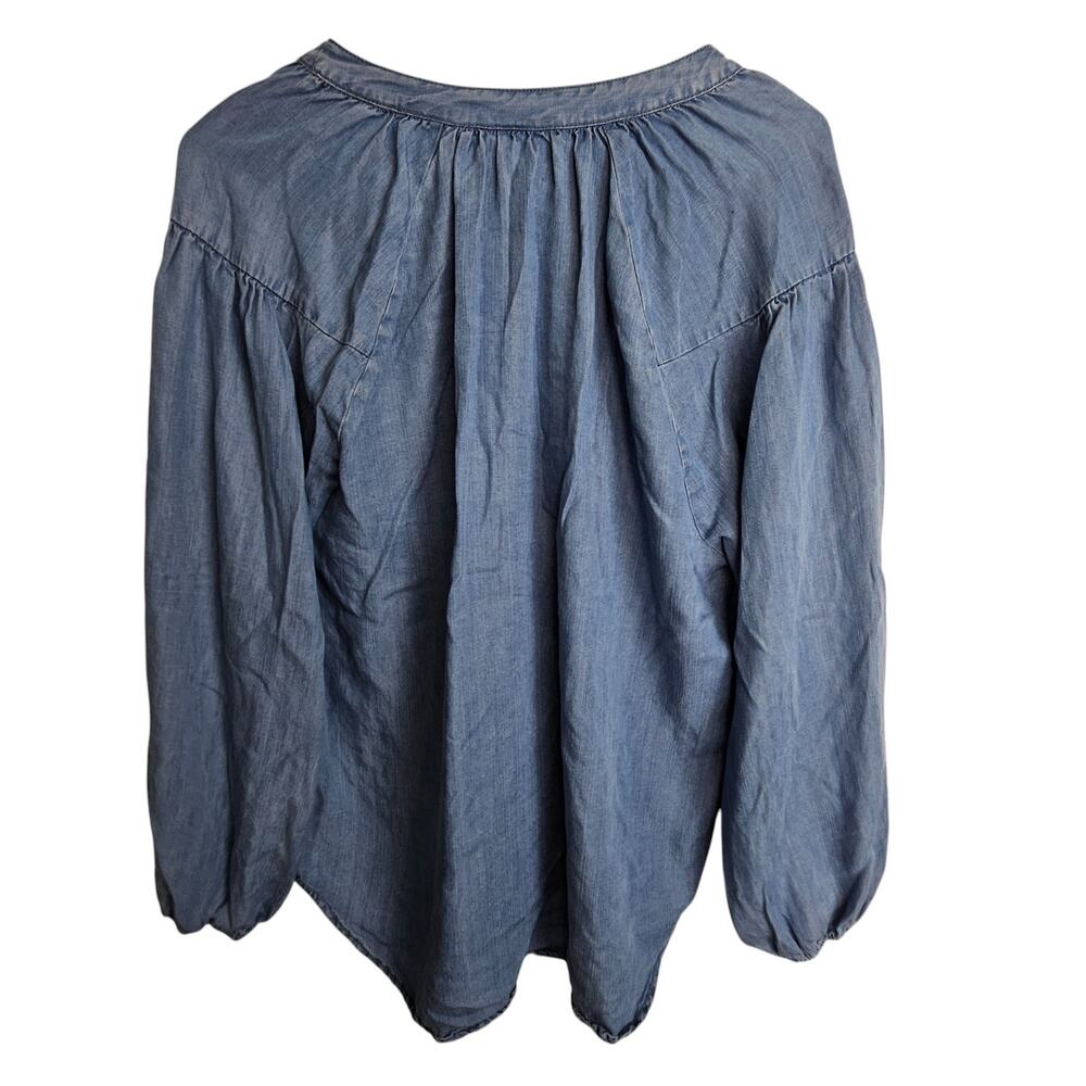 Anthropologie Hester & Orchard Womens Chambray Tunic Top Size M Lagenlook Boho - Picture 8 of 8